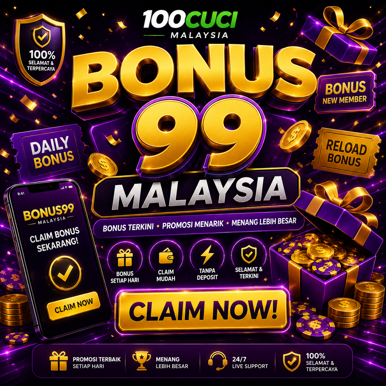 Bonus99 Malaysia free credit and no deposit bonus