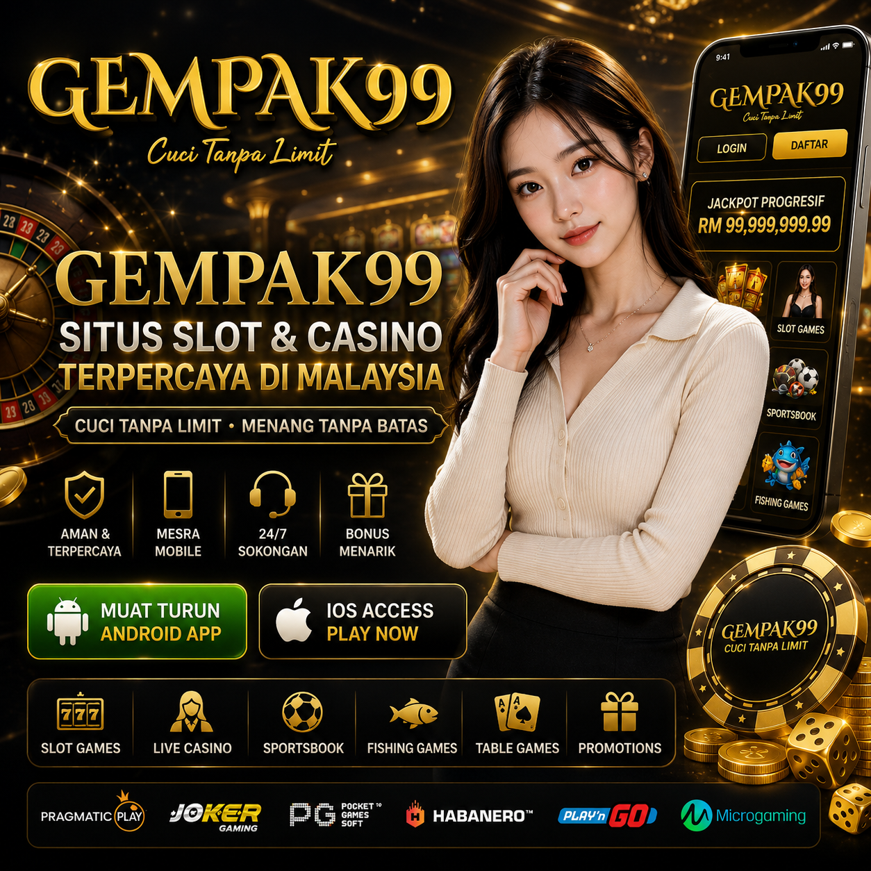Gempak99 Malaysia free credit slot login and mobile access