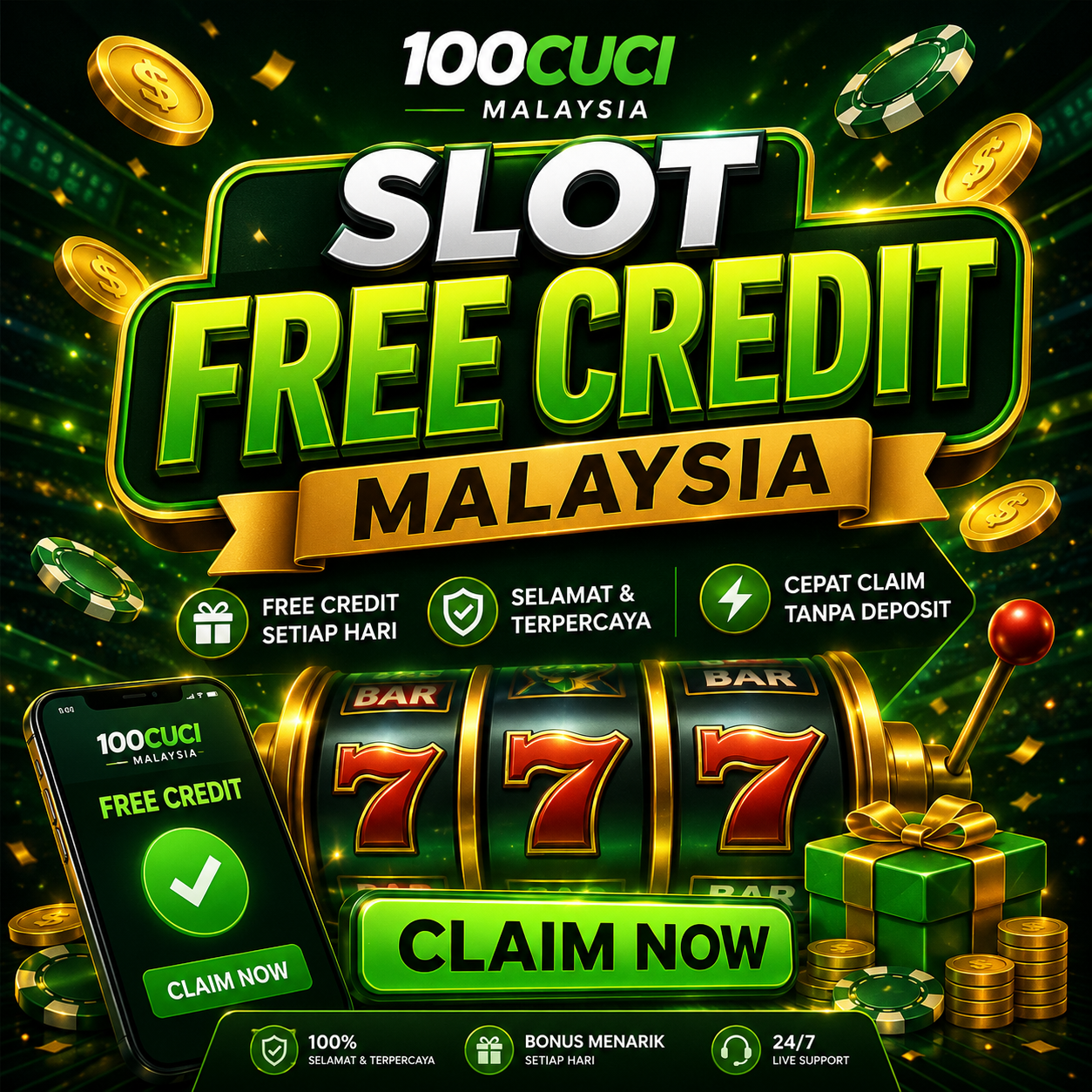 Slot Free Credit Malaysia claim bonus and no deposit slot
